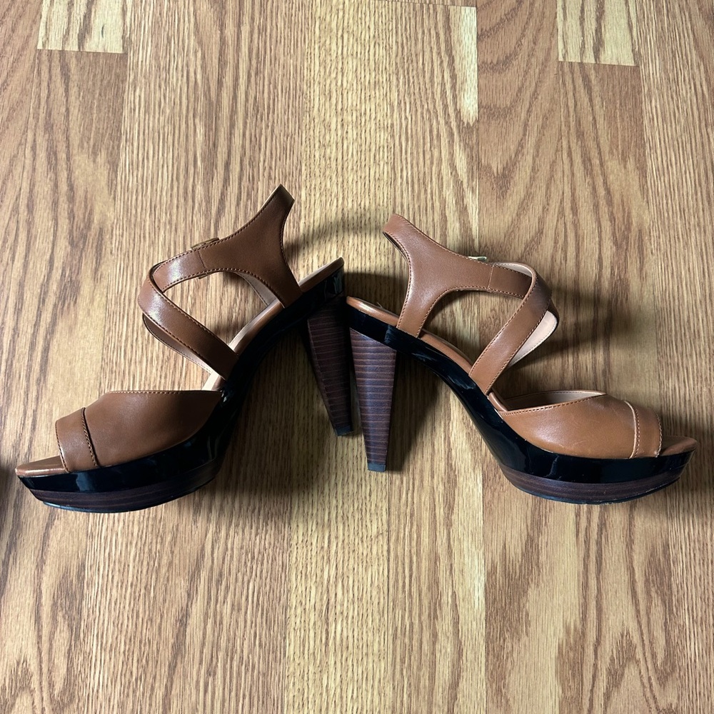 Elegant Brown Strappy Women's Heels worn 1x for 2 hours